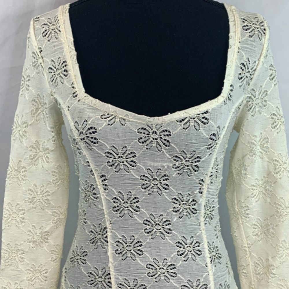 Free People Lace Blouse Size M - Picture 6 of 8